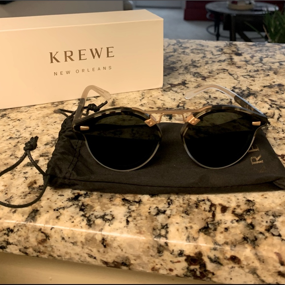 STL NYLON | MATTE BRINDLE TO CRYSTAL krewe sunglasses